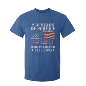250 Years Of Service Semiquincentennial T Shirt For Kid US Military Army Birthday American Flag TS11 Royal Blue Print Your Wear