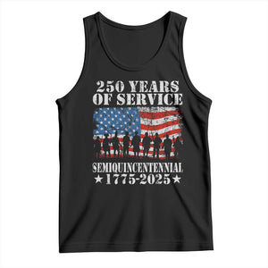250 Years Of Service Semiquincentennial Tank Top US Military Army Birthday American Flag TS11 Black Print Your Wear