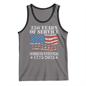 250 Years Of Service Semiquincentennial Tank Top US Military Army Birthday American Flag TS11 Deep Heather Black Print Your Wear