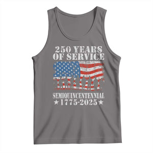 250 Years Of Service Semiquincentennial Tank Top US Military Army Birthday American Flag TS11 Deep Heather Print Your Wear