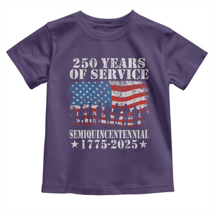 250 Years Of Service Semiquincentennial Toddler T Shirt US Military Army Birthday American Flag TS11 Purple Print Your Wear