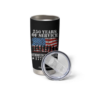 250 Years Of Service Semiquincentennial Tumbler Cup US Military Army Birthday American Flag TS11 Print Your Wear