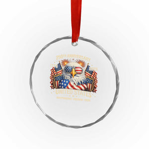 250 Anniversary USA 250th American 250 Years 4th July 2026 Crystal Glass Ornament TS11 Print Your Wear