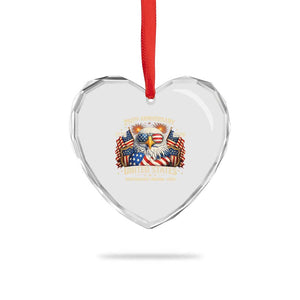250 Anniversary USA 250th American 250 Years 4th July 2026 Heart Crystal Glass Ornament TS11 Print Your Wear