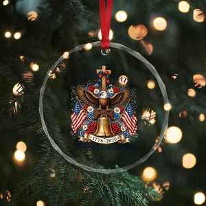 250 Anniversary USA Patriotic Eagle Crystal Glass Ornament Flower 250th Birthday 4th Of July 2026 TS10 Print Your Wear