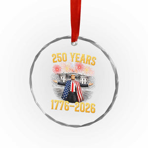 250 Years 1776-2026 Trump Daddys Home Patriotic Crystal Glass Ornament Fireworks 250th Anniversary Semiquincentennial Celebration TS02 Print Your Wear