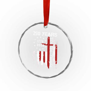 250 Years America Anniversary Christian USA Flag Crystal Glass Ornament TS11 Print Your Wear