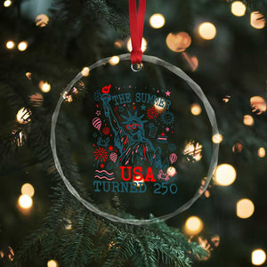 250 Years America Anniversary Statue of Liberty Crystal Glass Ornament The Summer USA Turned 250 TS14 Print Your Wear