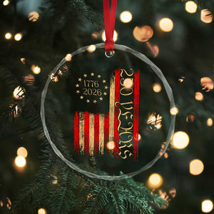 250 Years America Flag Crystal Glass Ornament 250th Anniversary USA TS10 Print Your Wear