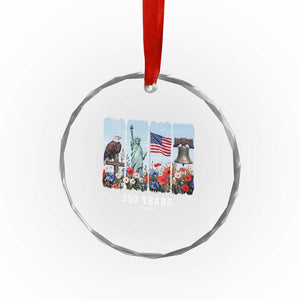 250 Years American 1776 2026 Crystal Glass Ornament 250th 4th July Independence Day Eagle Statue of Liberty Flag TS10 Print Your Wear