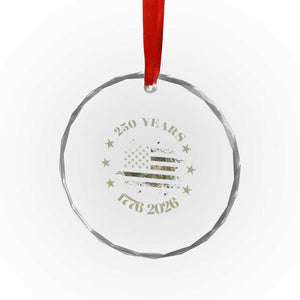 250 Years Anniversary Crystal Glass Ornament Camo American Flag Independence Day TS14 Print Your Wear
