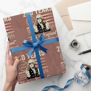 250 Years George Washington Suck It England Wrapping Paper Roll 4th Of July 1776 2026 250th Anniversary USA