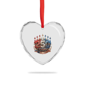 250 Years No Kings Heart Crystal Glass Ornament Patriotic Independence Anniversary TS12 Print Your Wear