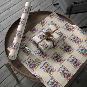 250 Years Of America American Teacher Graphic Wrapping Paper Roll Patriotic Educator Gift TS12 Beige Print Your Wear