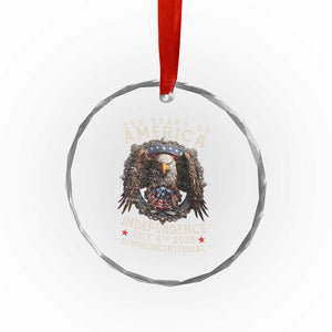 250 years Of America Independence Crystal Glass Ornament 250th American Anniversary Bald Eagle TS11 Print Your Wear