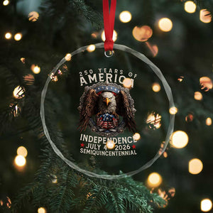 250 years Of America Independence Crystal Glass Ornament 250th American Anniversary Bald Eagle TS11 Print Your Wear