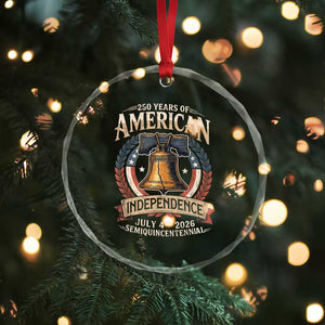 250 years Of America Independence Crystal Glass Ornament 250th American Anniversary Liberty Bell TS11 Print Your Wear
