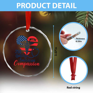 250 Years of American Compassion Crystal Glass Ornament Patriotic Medical Worker TS02 Print Your Wear