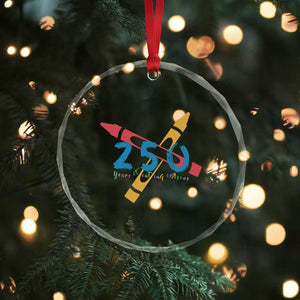 250 Years of Eating Crayons Crystal Glass Ornament Funny Military Crayon Joke Veterans Marines TS02 Print Your Wear