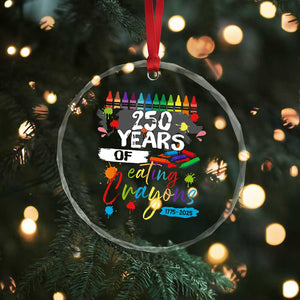 250 Years Of Eating Crayons Crystal Glass Ornament Marine Veteran 250th Anniversary TS10 Print Your Wear