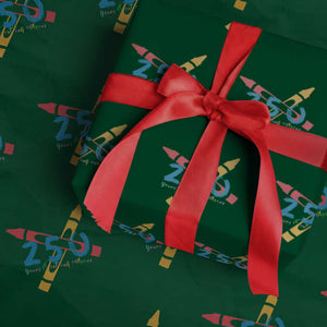 250 Years of Eating Crayons Wrapping Paper Roll Funny Military Crayon Joke Veterans Marines TS02 Green Print Your Wear