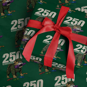 250 Years Of Eating Crayons Wrapping Paper Roll Vintage Bulldog Patriotic Veteran Military Gift TS10 Green Print Your Wear