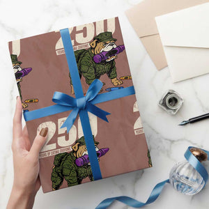 250 Years Of Eating Crayons Wrapping Paper Roll Vintage Bulldog Patriotic Veteran Military Gift TS10 Mocha Print Your Wear