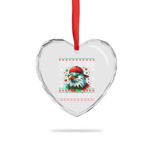 250 Years Of Freedom Christmas Heart Crystal Glass Ornament 250th Anniversary USA Eagle Ugly Xmas TS10 Print Your Wear