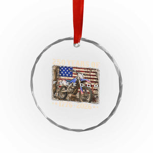 250 Years Of Freedom Dirt Bike Motocross 1776 2026 Crystal Glass Ornament TS11 Print Your Wear