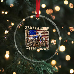 250 Years Of Freedom Dirt Bike Motocross 1776 2026 Crystal Glass Ornament TS11 Print Your Wear