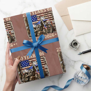 250 Years Of Freedom Dirt Bike Motocross 1776 2026 Wrapping Paper Roll