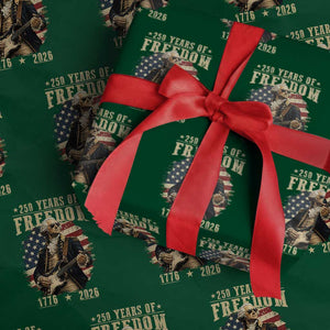 250 Years of Freedom George Washington Rock Star Wrapping Paper Roll Funny Electric Guitar Player Vintage American Flag 1776 to 2026 Semiquincentennial
