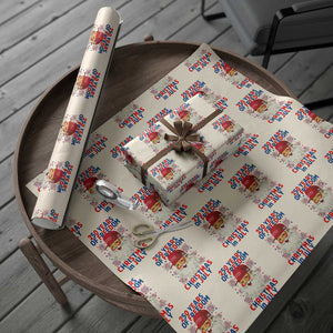 250 Years Of Freedom Wrapping Paper Roll Funny Santa Christmas in July