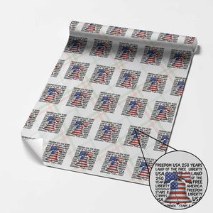 250 Years Of Freedom Wrapping Paper Roll Red White Blue Liberty Bell