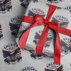 250 Years of Freedom Patriotic Eagle Wrapping Paper Roll One Nation Under God 1776-2026 250th Anniversary