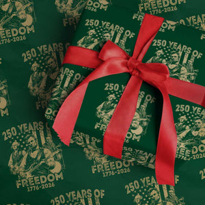250 Years of Freedom US Presidents Rock Band Wrapping Paper Roll Funny Abraham Lincoln George Washington Teddy Roosevelt Concert 1776 to 2026