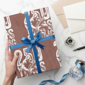 250 Years Strong Bigfoot Guitar Wrapping Paper Roll USA 250th Anniversary Gift TS12 Mocha Print Your Wear