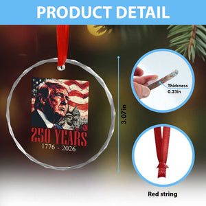 250 Years Trump Crystal Glass Ornament 250th American Anniversary Independence Statue Of Liberty TS11 Print Your Wear