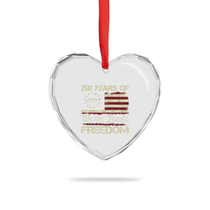 250 Years United States Heart Crystal Glass Ornament We The People 1776 2026 Flag Memorial Day Patriotic 250th Birthday TS10 Print Your Wear