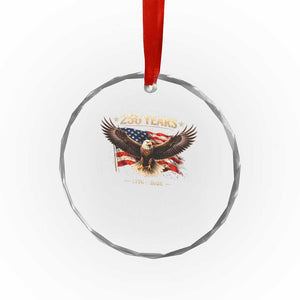 250 Years USA Crystal Glass Ornament Patriotic Eagle America Flag 250th Anniversary 1776 2026 TS10 Print Your Wear