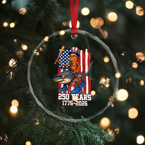 250th America Anniversary Crystal Glass Ornament Funny Tung Tung Tung Sahur Tralalero Tralala 4th of July TS14 Print Your Wear