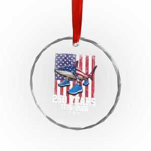 250th America Anniversary Crystal Glass Ornament Tralalero Tralala Italian Brainrot 4th of July Meme TS14 Print Your Wear