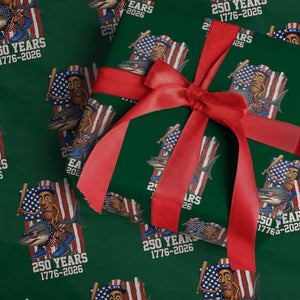 250th America Anniversary Wrapping Paper Roll Funny Tung Tung Tung Sahur Tralalero Tralala 4th of July