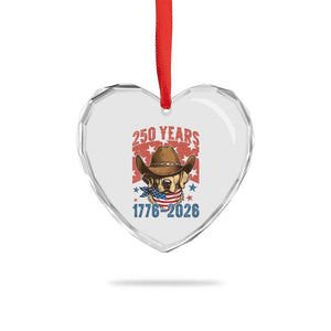 250th Anniversary USA Heart Crystal Glass Ornament Western Golden Retriever 4th of July TS14 Print Your Wear