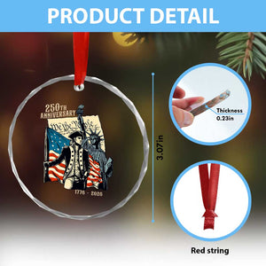 250th Anniversary 1776-2026 We The People Crystal Glass Ornament George Washington and Statue of Liberty History Pride TS02 Print Your Wear