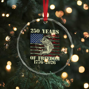250th Anniversary USA Bass Fishing American Flag Crystal Glass Ornament TS14 Print Your Wear