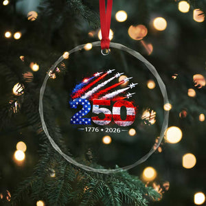 250th Anniversary USA Crystal Glass Ornament Patriotic 250 Years American 4th July 1776 2026 TS10 Print Your Wear