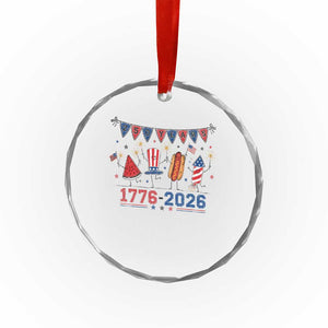 250th Anniversary USA Crystal Glass Ornament Patriotic Watermelon Hotdog Firework 250 Years American 1776 2026 250th 4th July TS10 Print Your Wear