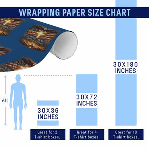 250th Anniversary USA Wrapping Paper Roll 1776 2026 4th of July Patriotic Us 250 Flag TS10 Print Your Wear
