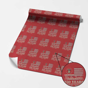 250th Anniversary USA Wrapping Paper Roll Patriotic Liberty Bell 1776 2026 Independence Day TS14 Red Print Your Wear